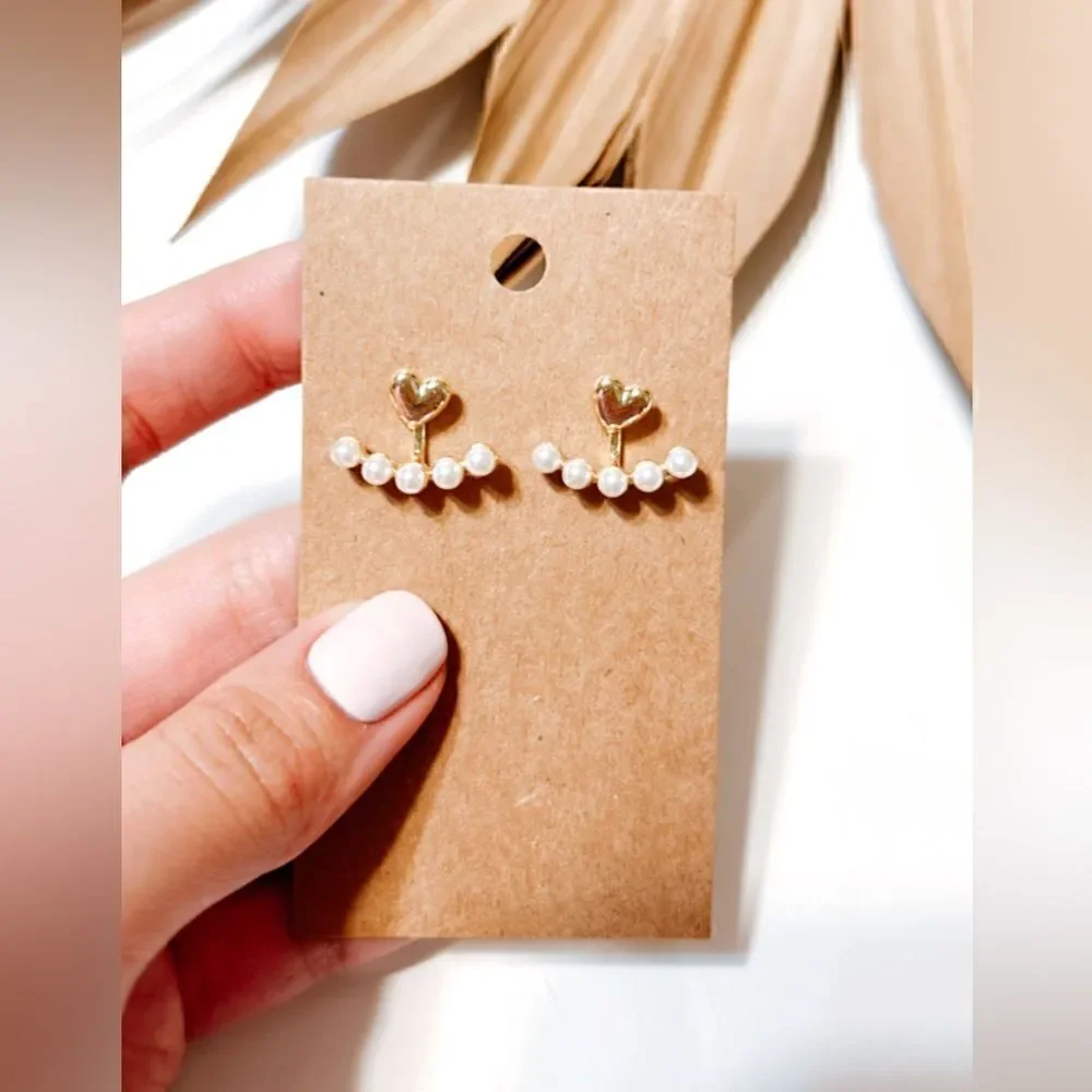 heart  pearl earrings H200